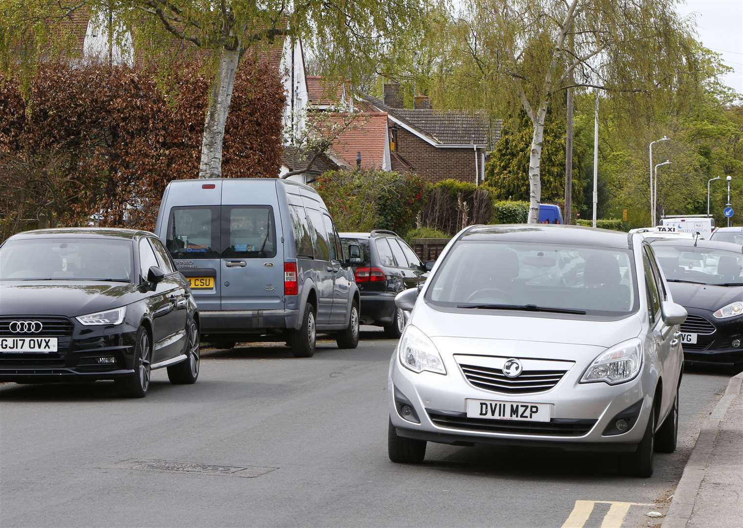 Highsted Road is a bottleneck for traffic because of parked cars