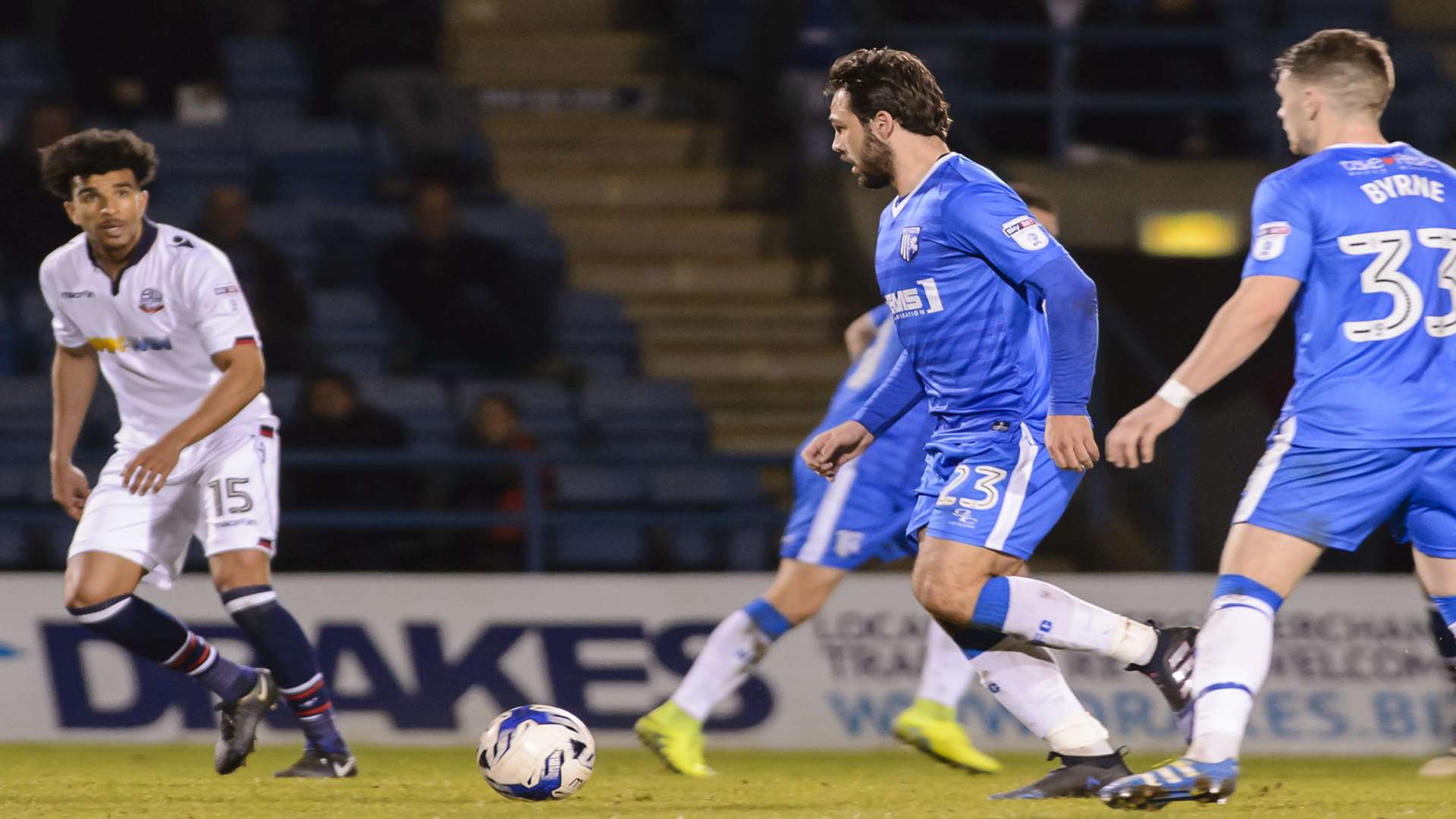 Bradley Dack tries to work some magic Picture: Andy Payton