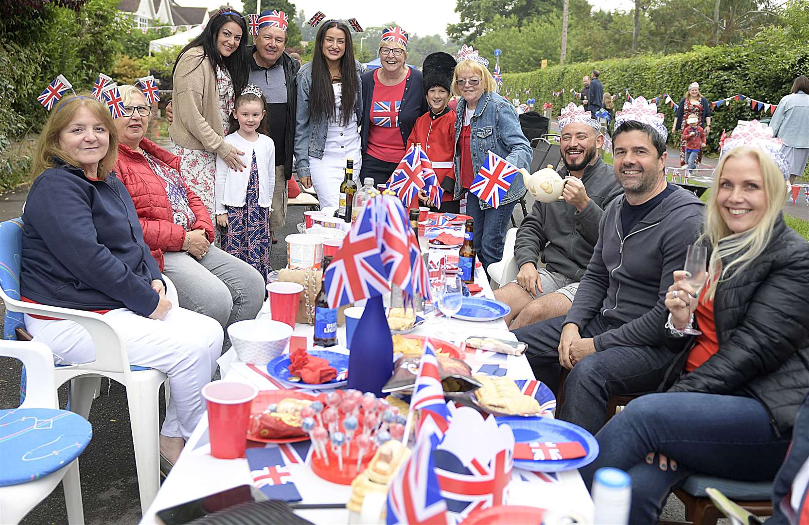 More than 140 residents came together in Teapot Lane, Aylesford, to celebrate. Picture: Barry Goodwin
