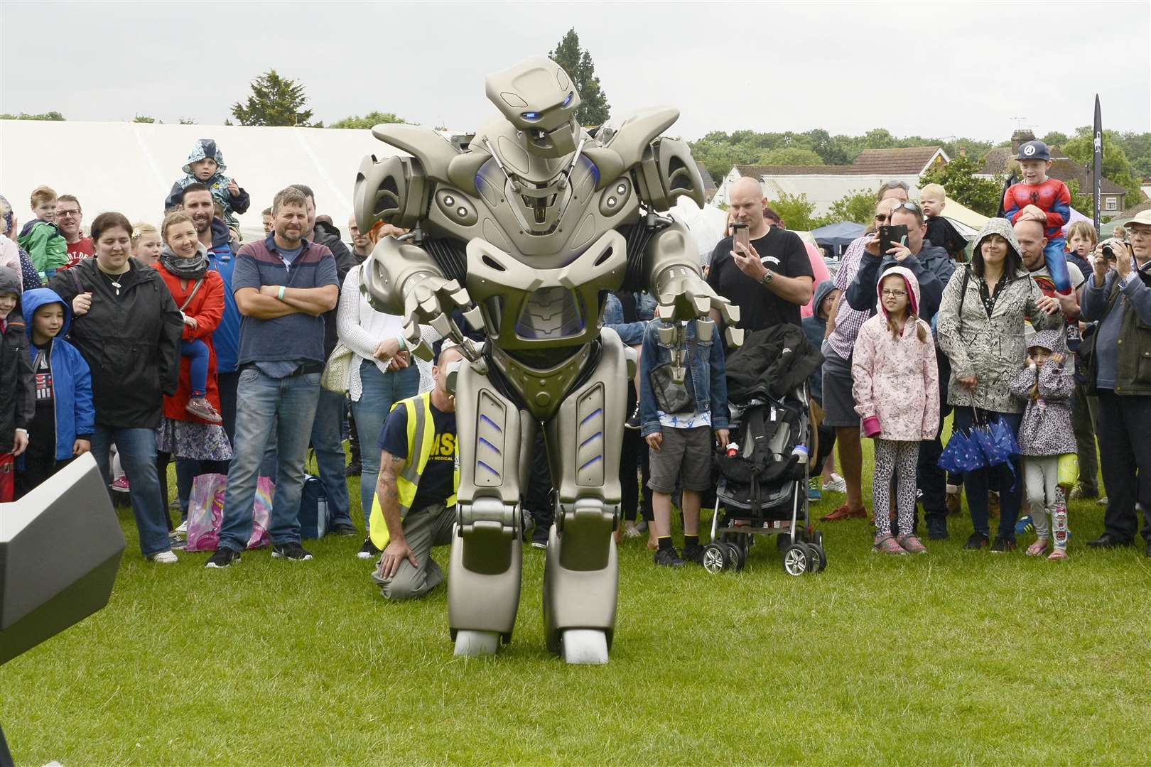 Titan the robot entertains crowds at Sci-Fi by the Sea at Herne Bay Junior School. Picture: Paul Amos