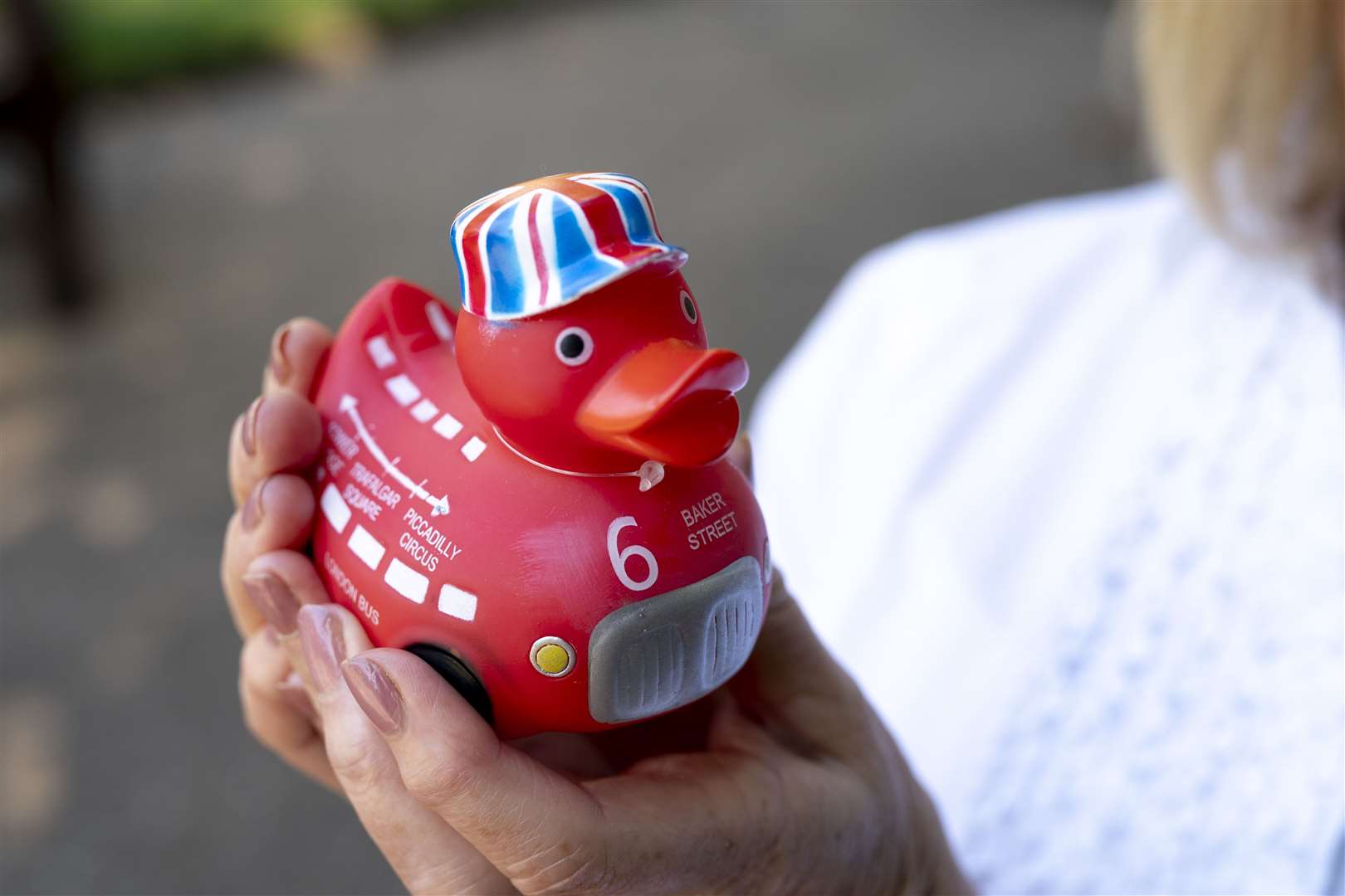 A rubber duck called ‘Sir Brian’, named after the chairman of the inquiry Sir Brian Langstaff (Jordan Pettitt/PA)