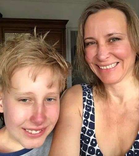 Patricia Alban, pictured with her 13-year-old son. Picture: SWNS