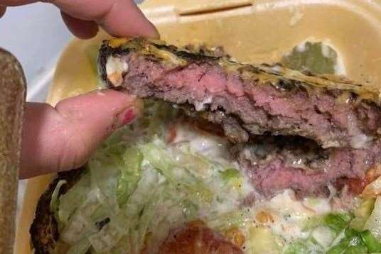 The undercooked burger at Munchies Peri Peri that a customer was refunded for in February