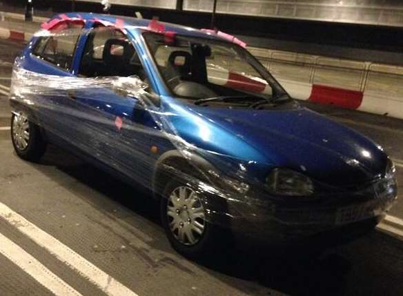 This car was found in Bluewater 'the other week'. Picture: @JamesFrost