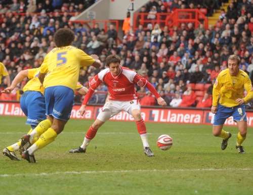Paddy McCarthy scores Charlton's equaliser, but Preston had the last word. Picture: BARRY GOODWIN