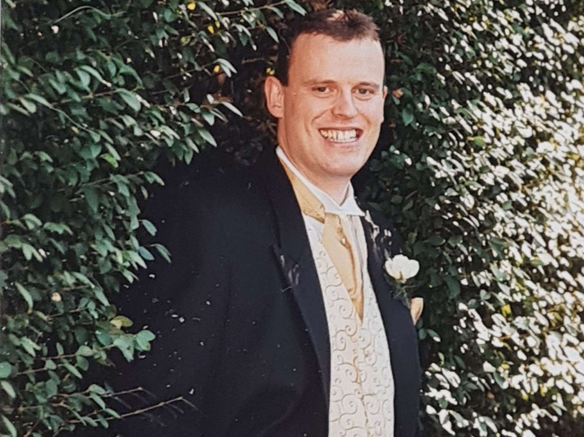 Steven Lawn on his wedding day