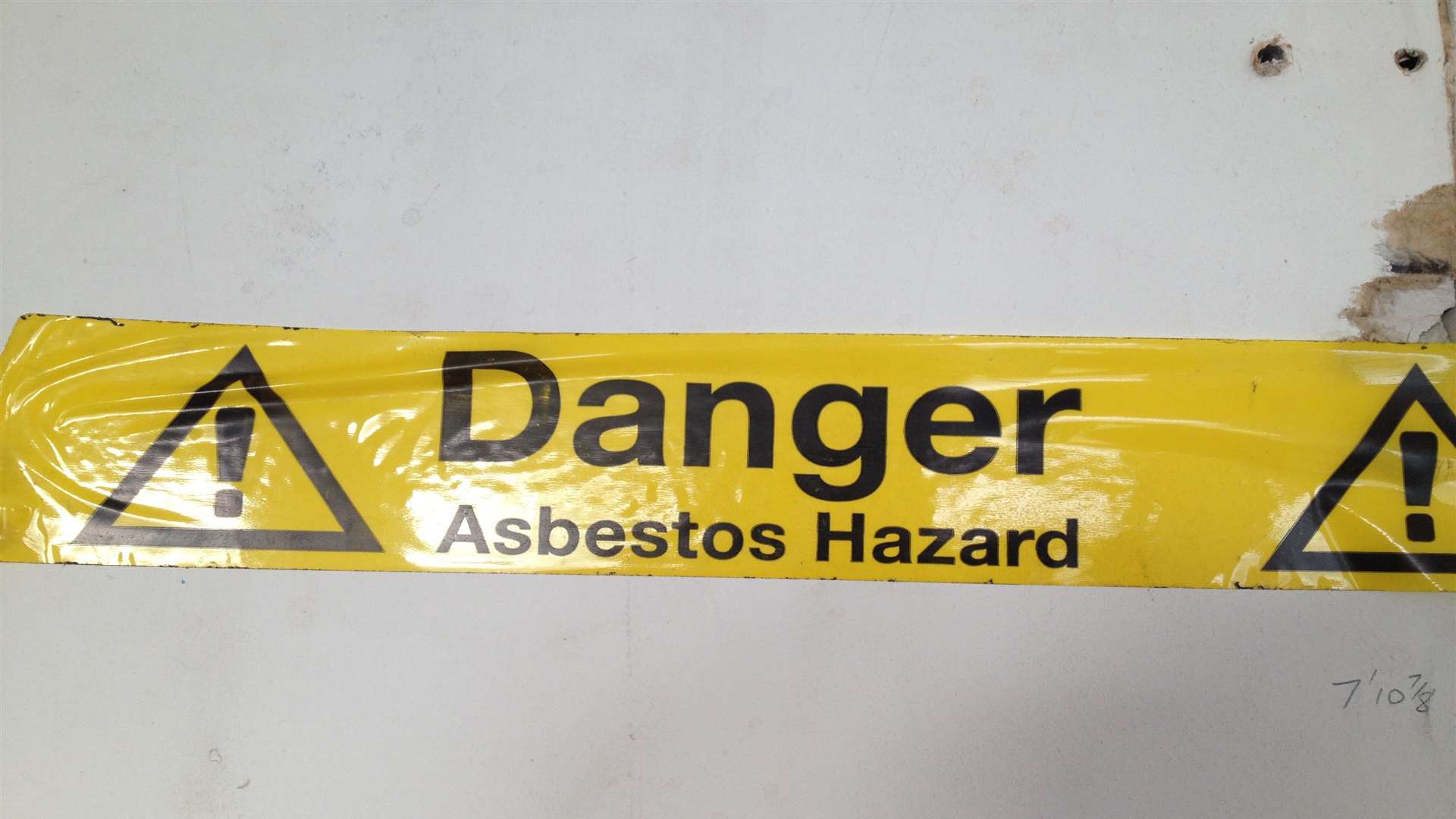 Asbestos has stalled building work