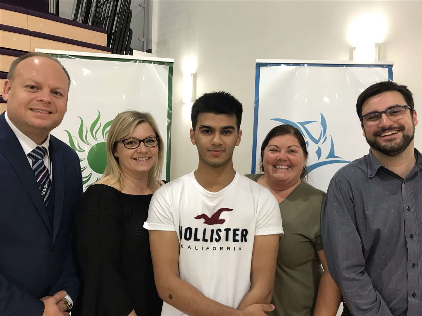 Abbas Ahmed with staff at Wilmington Academy (15596069)