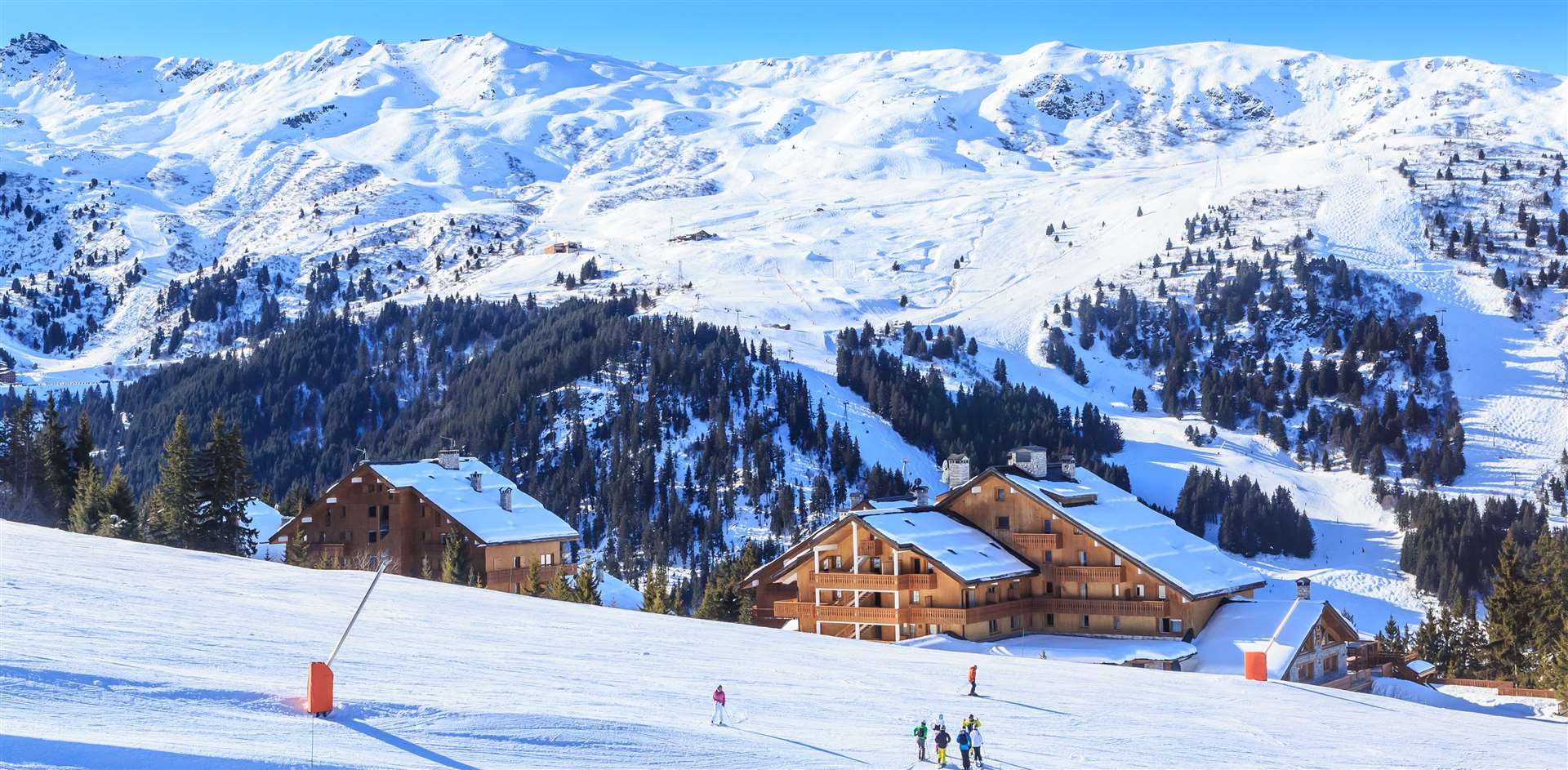 There is an abundance of wide open spaces around the ski resort in Meribel.