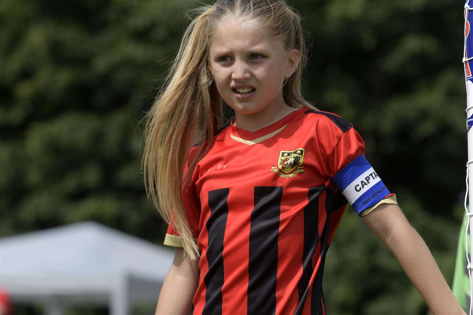 Liv Whitlock loves playing football. Picture: Barry Goodwin