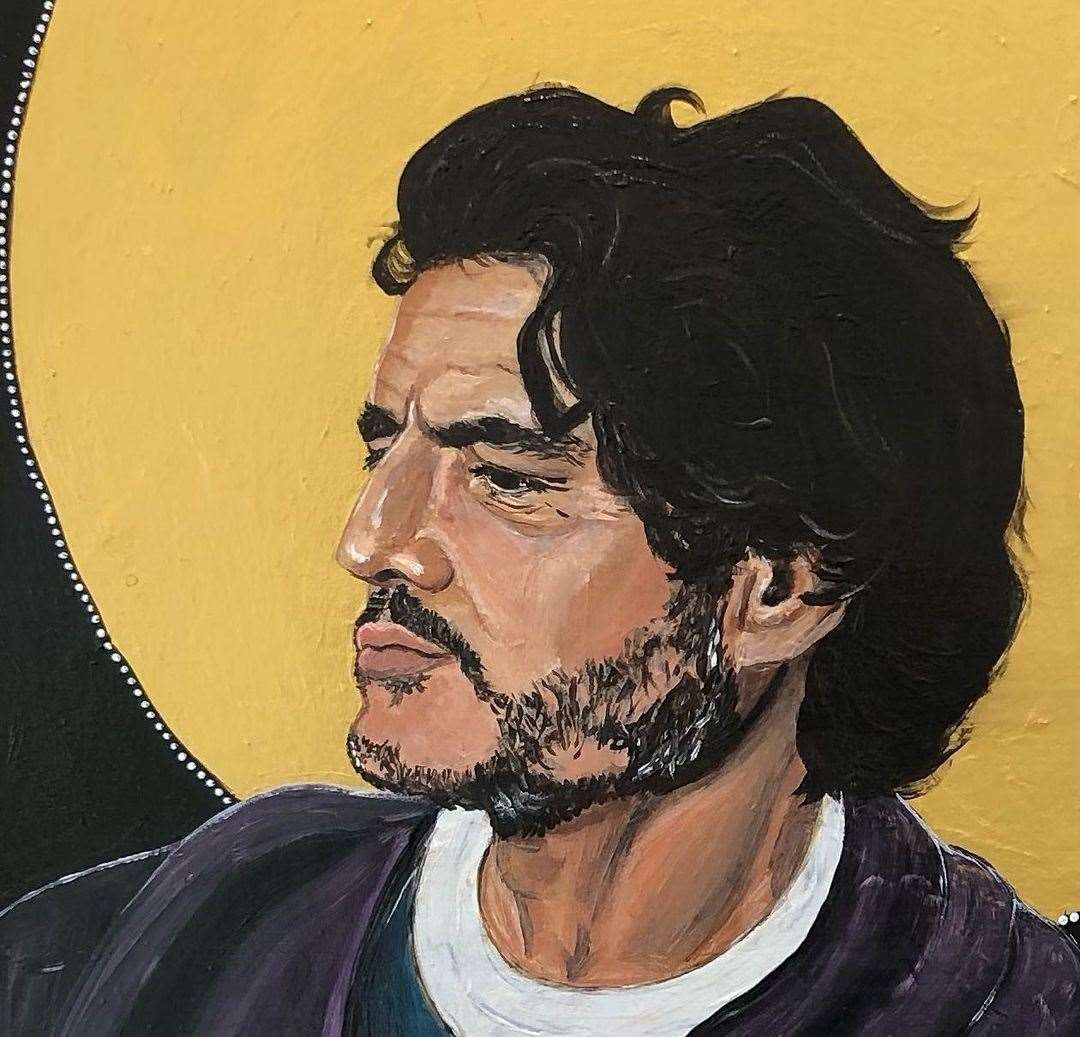 A work from Heidi's exhibition, 'ADHD Hyper Fixation and why it looks like I love Pedro Pascal'. Picture: The Rhodes Gallery / Heidi Gentle Burrell