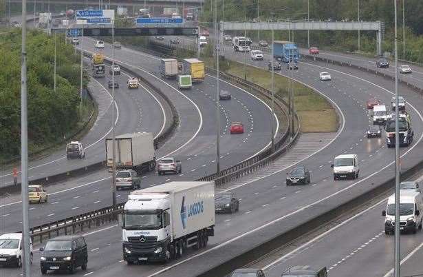 Work to transform part of the M20 into a smart motorway began last July. Stock picture