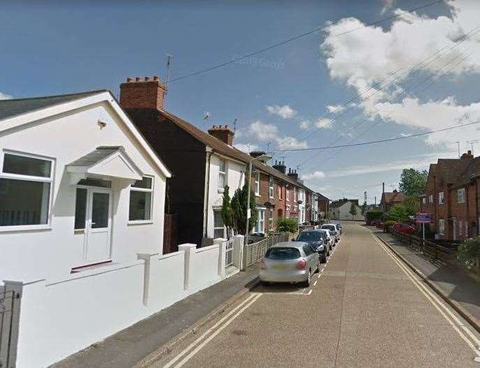The attack allegedly happened in an alleyway near Norwood Gardens, Ashford. Picture: Google Street View