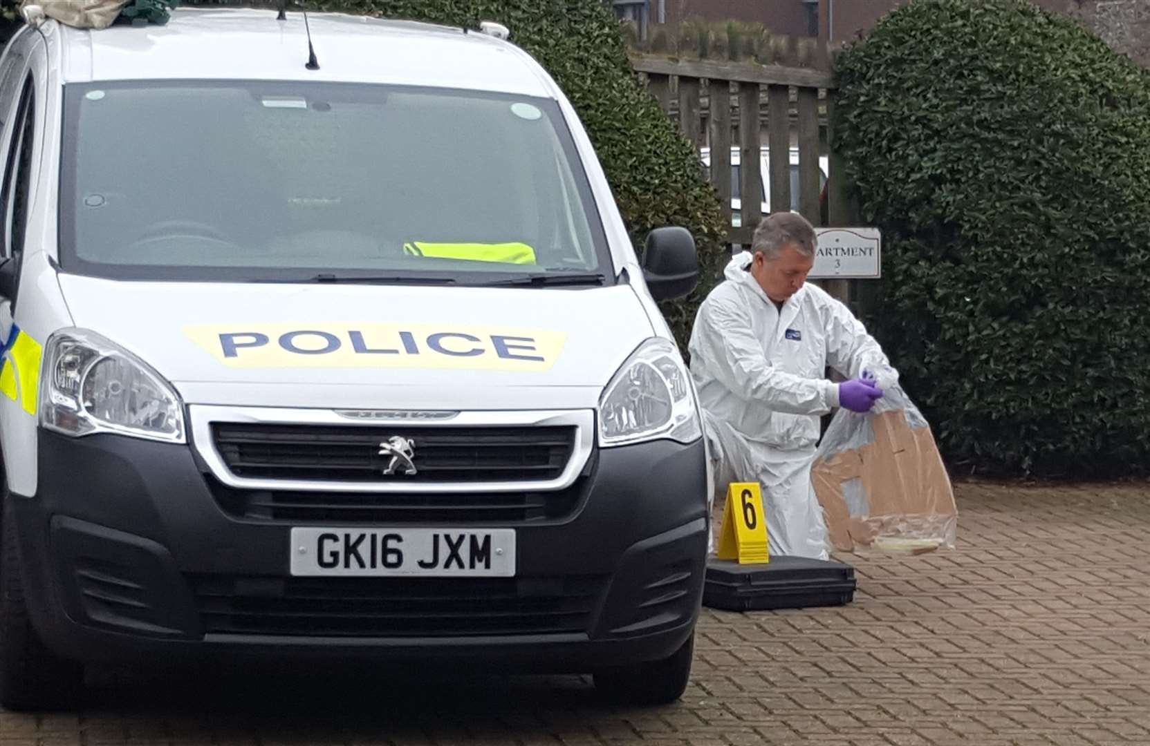 A forensics officer at Kentish Court
