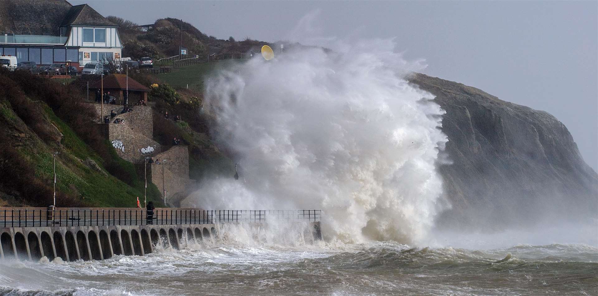 Huge waves at Folkestone yesterday. Picture: Stuart Brock Photography