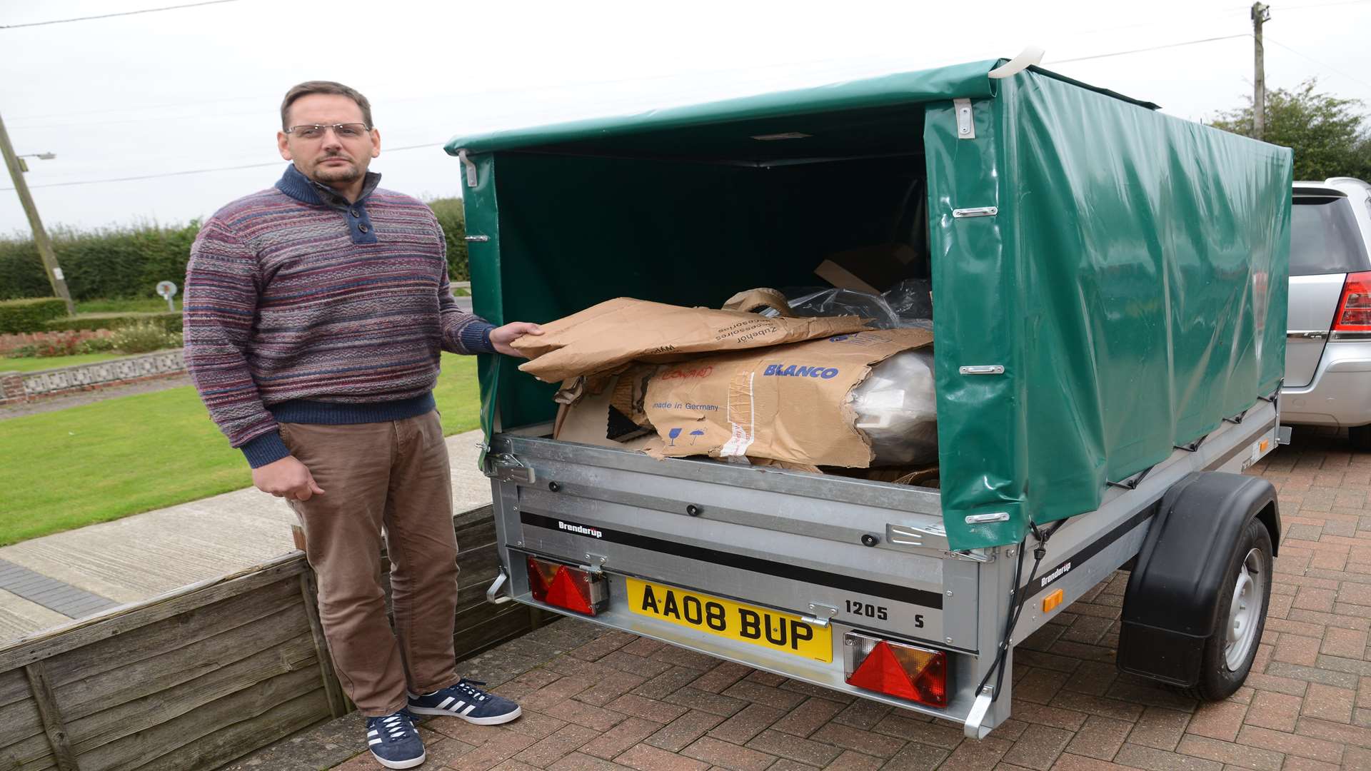 Mr Coward wasn't able to unload his rubbish for six days. Picture: Gary Browne