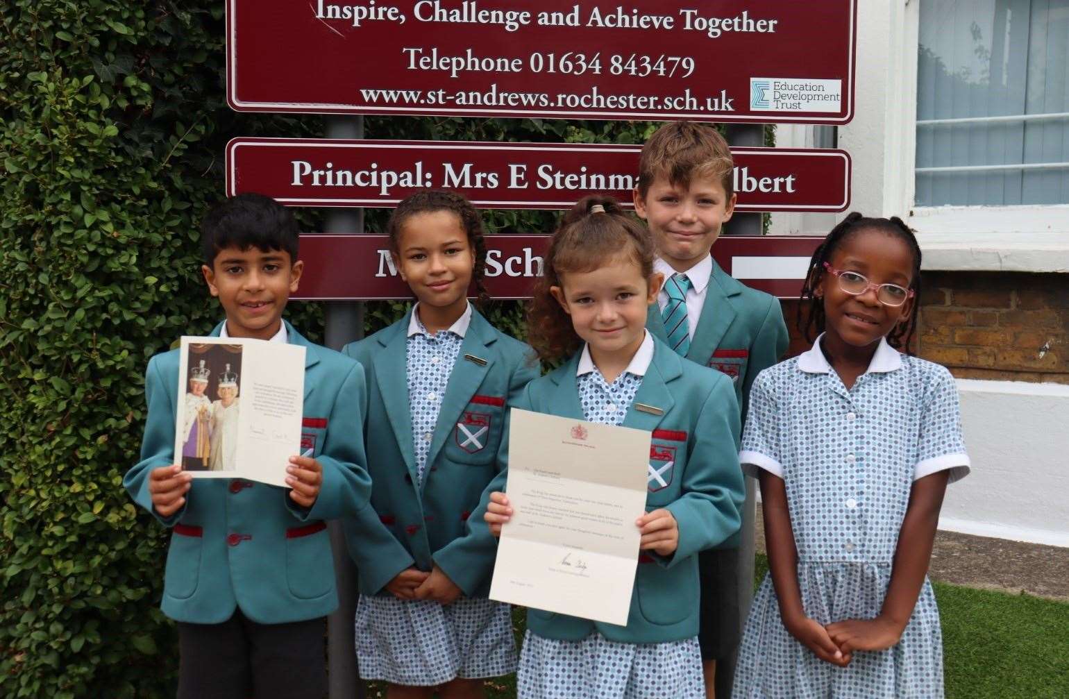 Last year's Year 2 pupils sent letters to the King