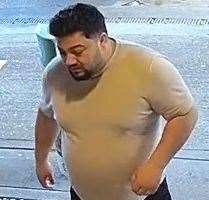 CCTV has been released after petrol station staff were racially abused by a suspected thief in Chatham. Picture: Kent Police