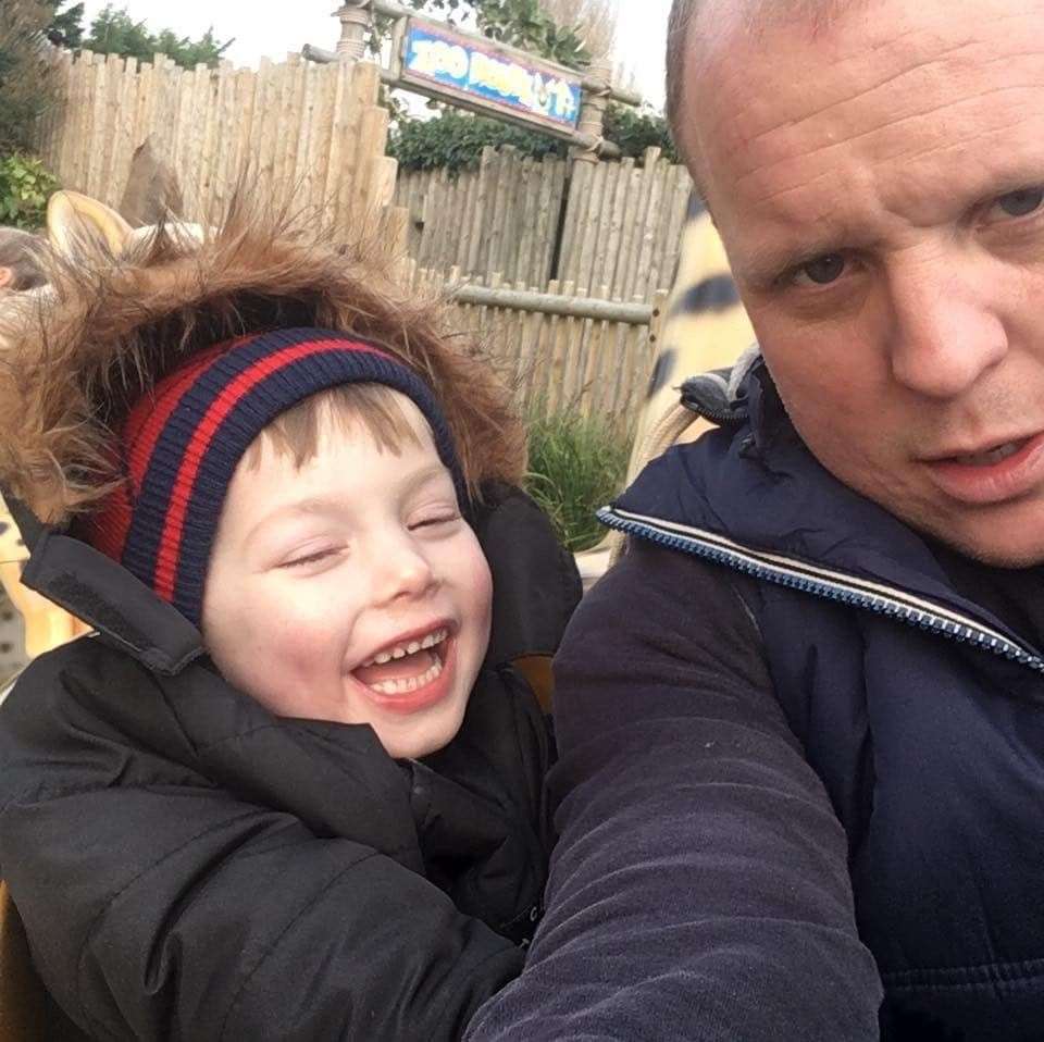 Ollie with his dad Lloyd Jones, from Barming in Maidstone (12956543)
