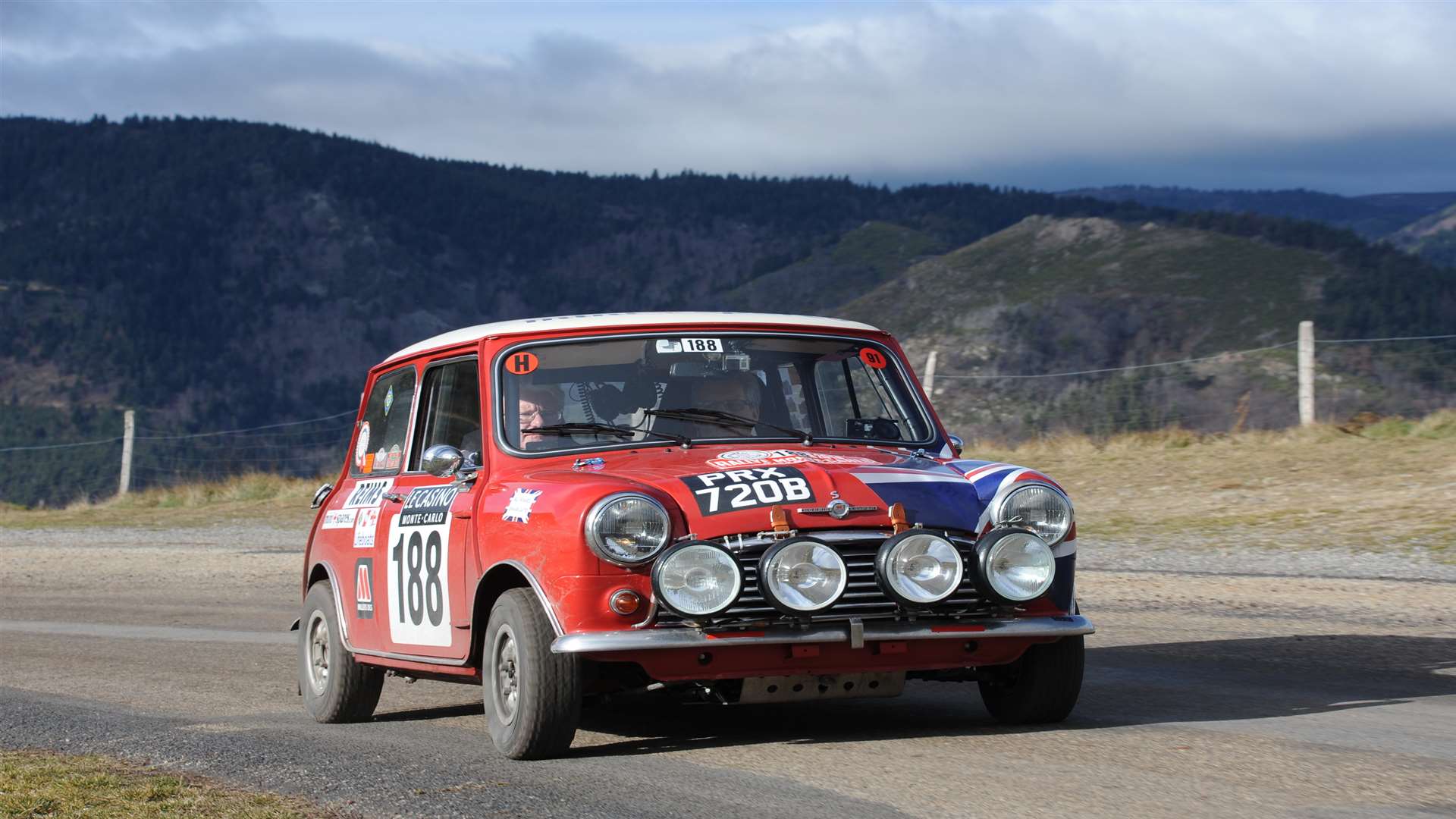 Bill Richards in action on the Monte Carlo Historique Rally with navigator Graham Carter