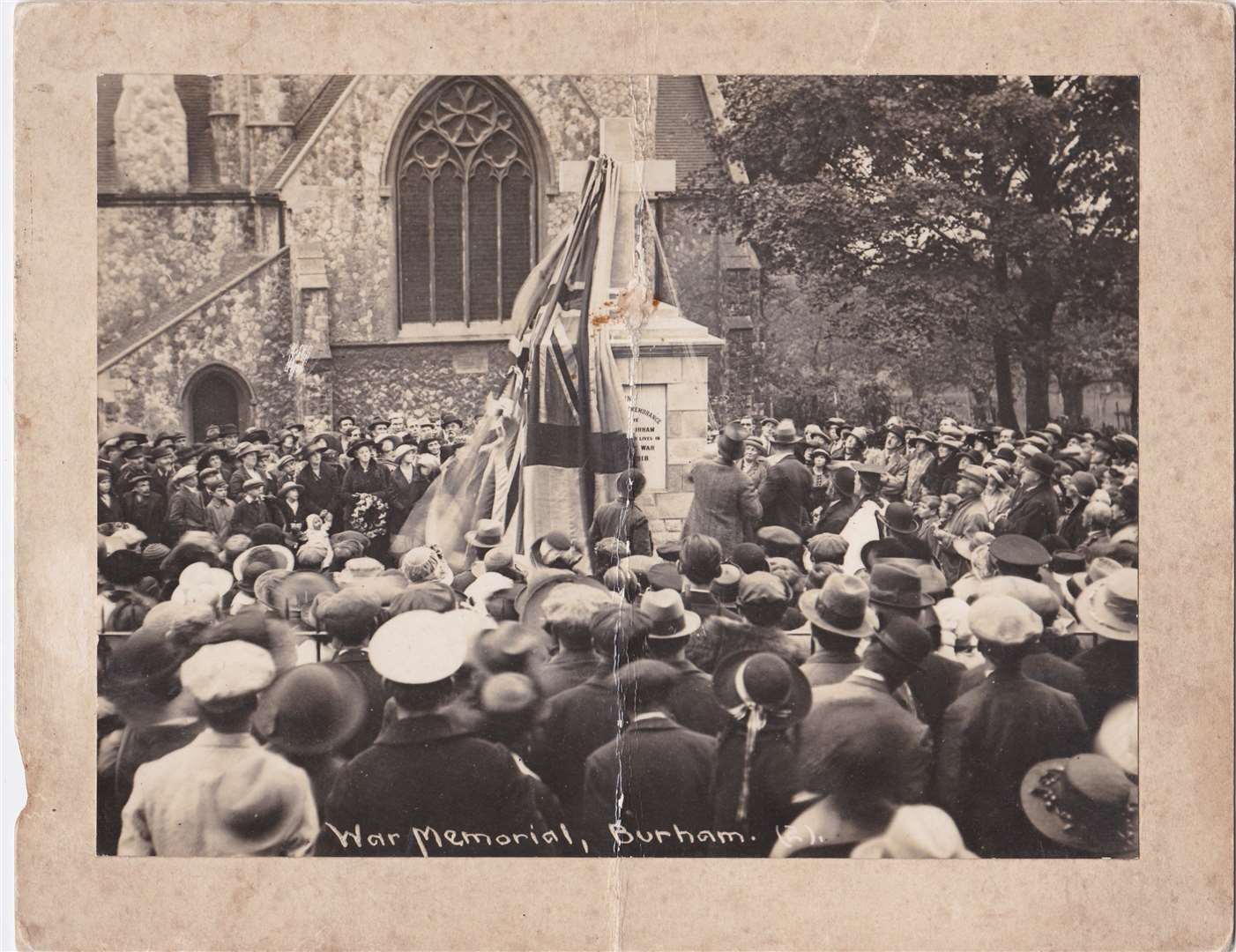 The unveiling of Burham War Memorial in 1921