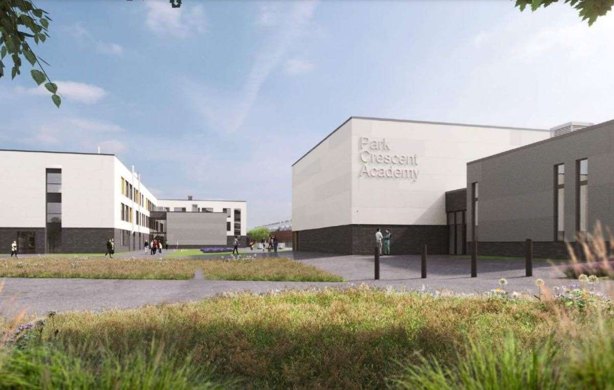 CGI of Park Crescent Academy at former Royal School for Deaf Children site in Margate. Picture: Bond Bryan