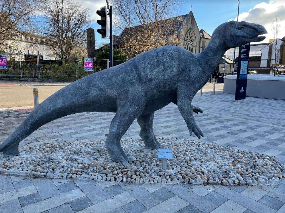 Everybody loves Iggy the Iguanodon at Maidstone East