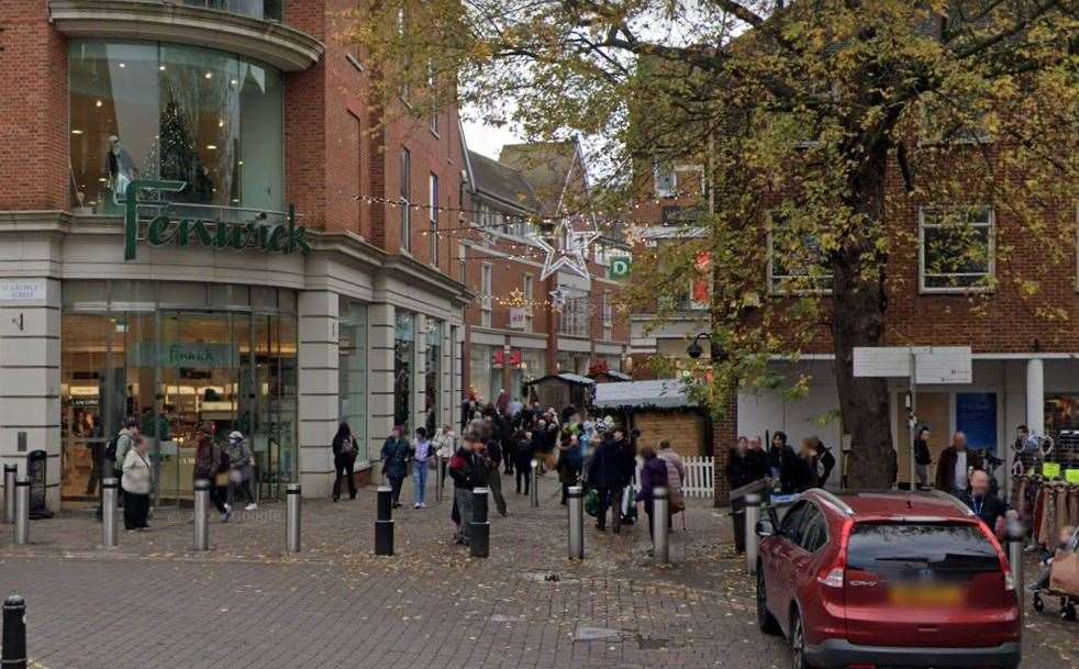 The incident happened in St George's Street, Canterbury, near Whitefriars Street. Picture: Google
