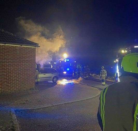 A car belonging to a former Gurkha soldier was destroyed in an arson attack in Maidstone