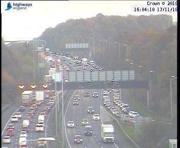Delays on the A2. Picture: Highways England. (5471980)