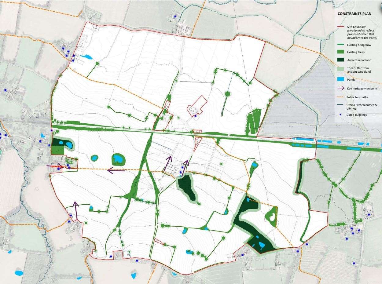 The plan of the proposed Tudeley Village