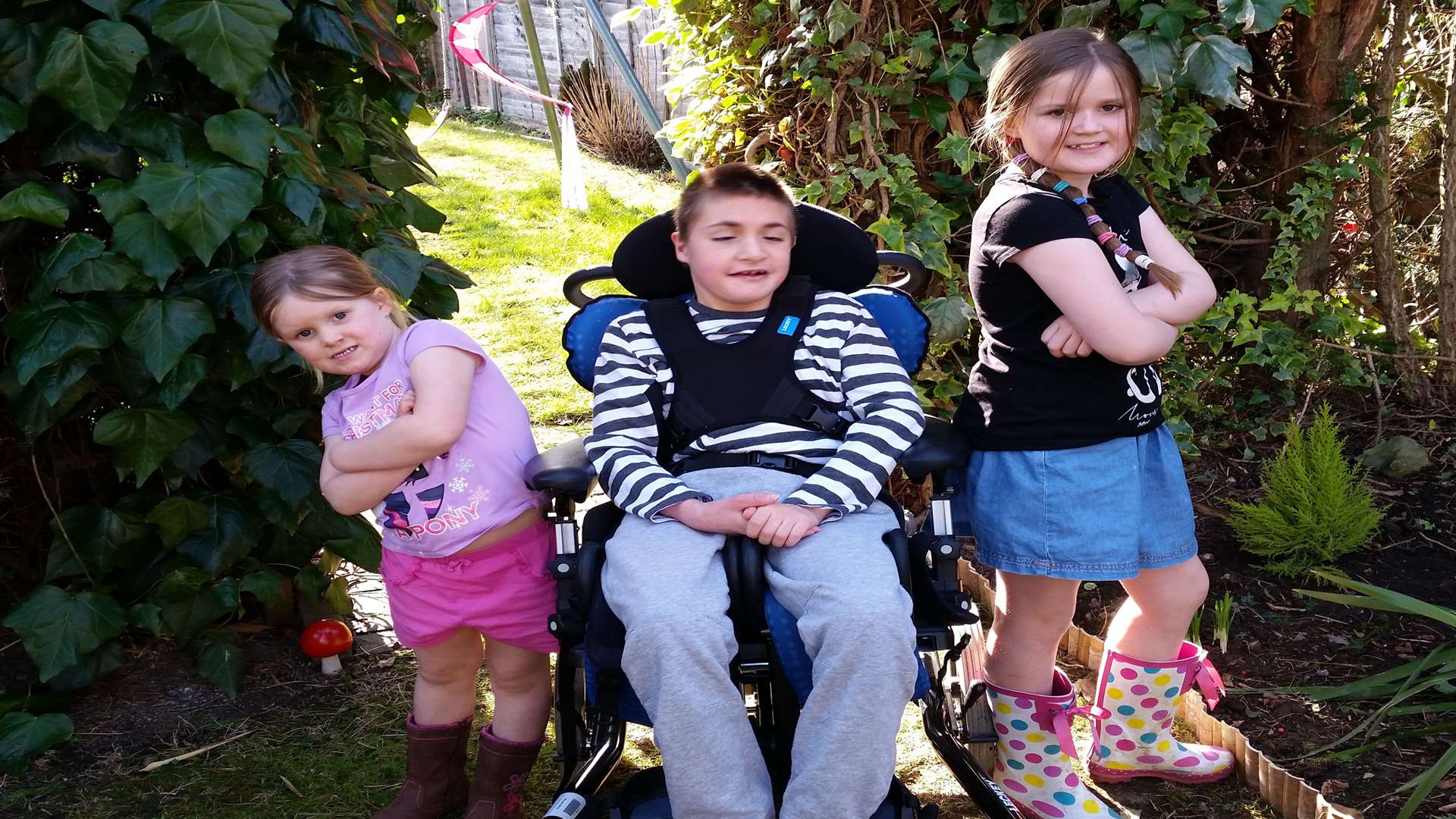 Zac Bennett, 12, started using ellenor hospice's services when he was eight. Pictured with his younger sisters Olivia (aged 9) and Ruby (aged 5)