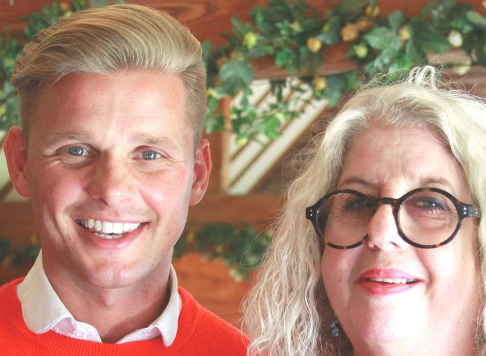 Jeff Brazier with manager Dot King