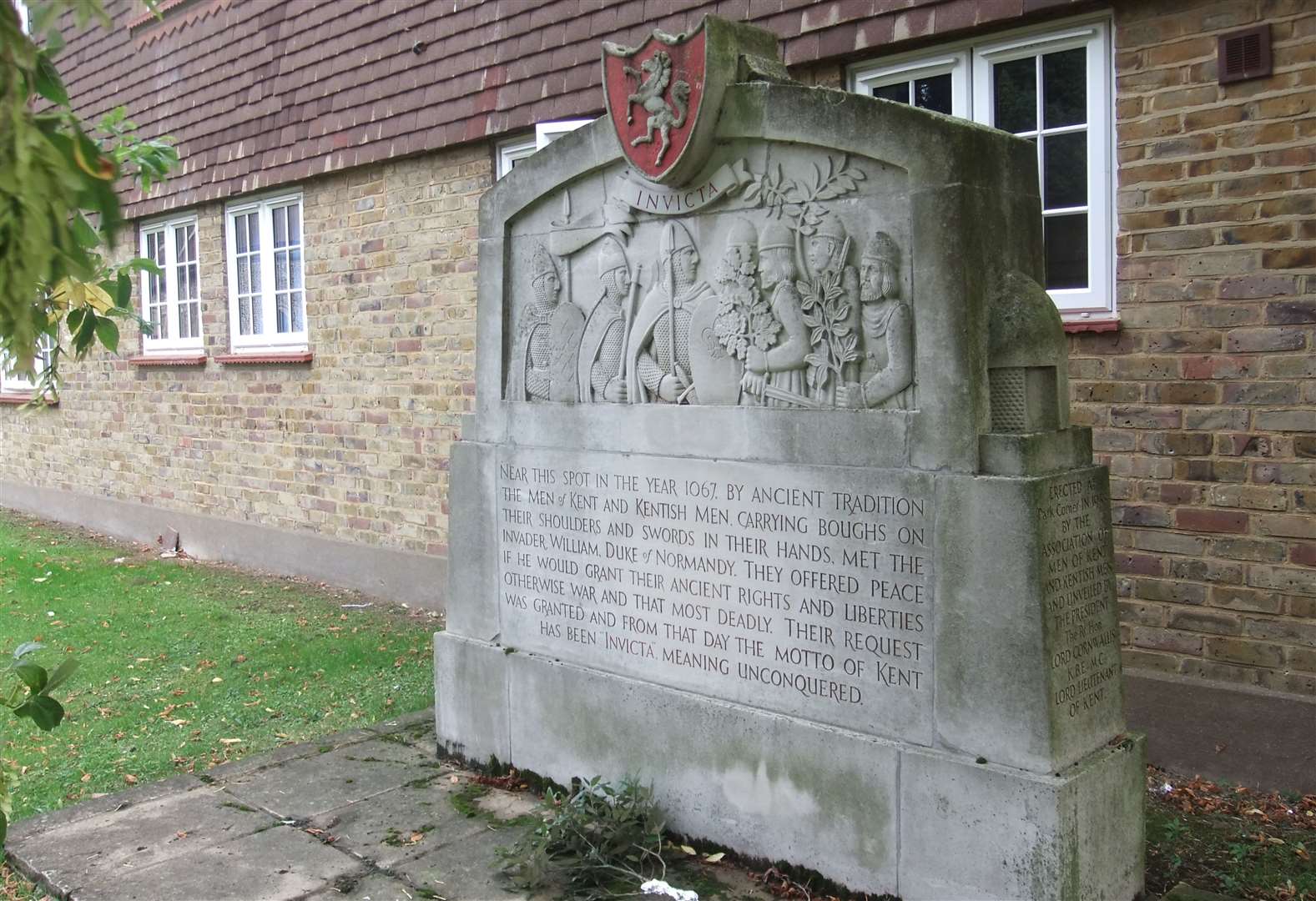 The plaque at the Church of St. Peter and St. Paul in Swanscombe