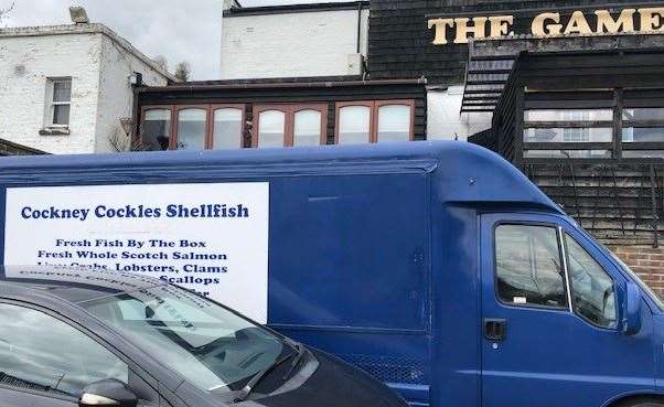I saw no sign of seafood on sale, but the Cockney Cockles Shellfish van was parked in pride of place in the pub car park