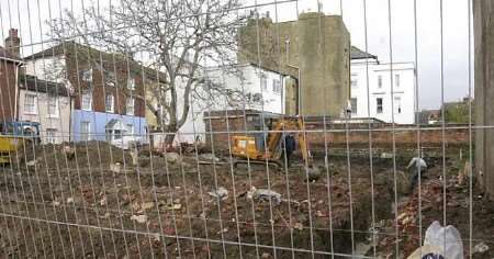 The construction site where the bones were found