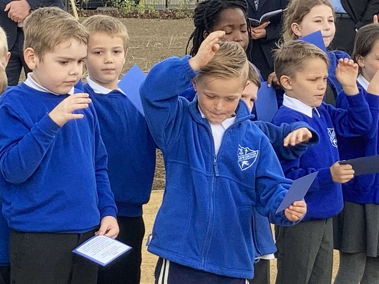 Year 3 pupils from Newington Church of England Primary School entertained guest at the opening of the 2,000-year-old temple with a song called Just Like A Roman