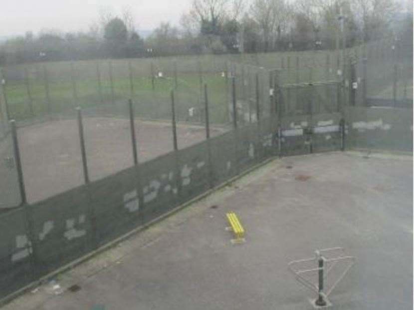 An exercise area at the prison. Picture: HM Chief Inspector of Prisons