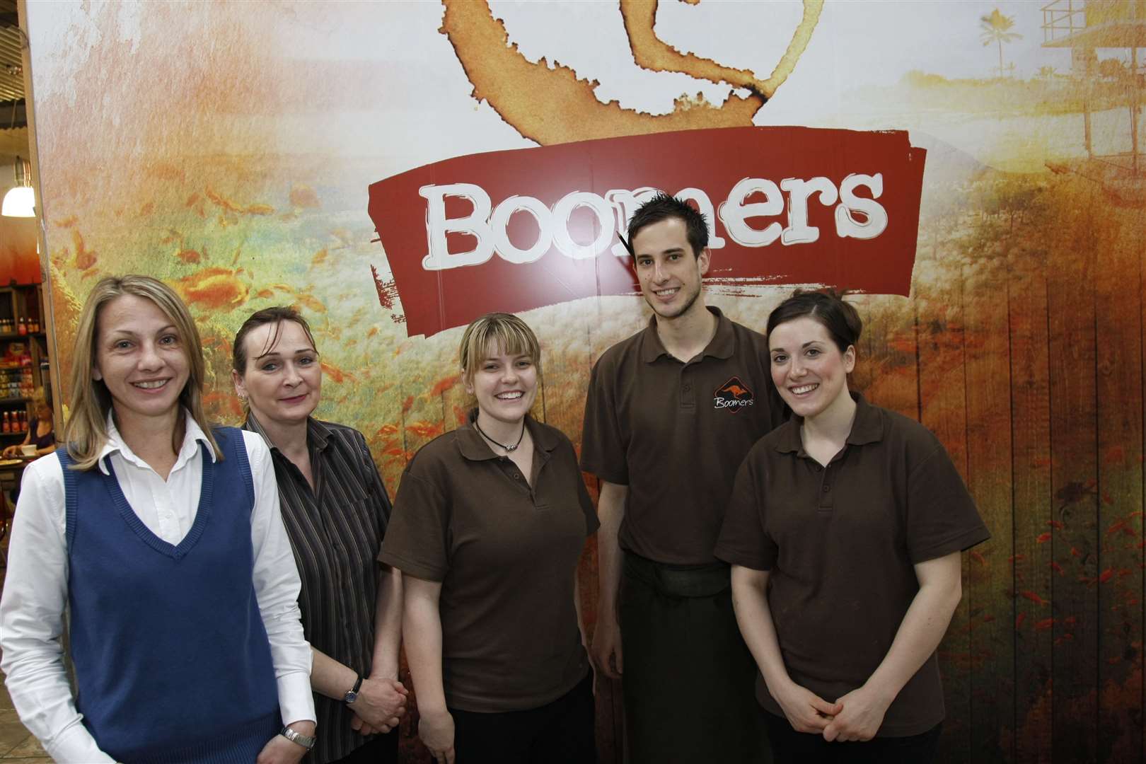 Staff at Boomers Restaurant when they entered the Medway Business Awards in 2011. Tracey Brooks is pictured far left