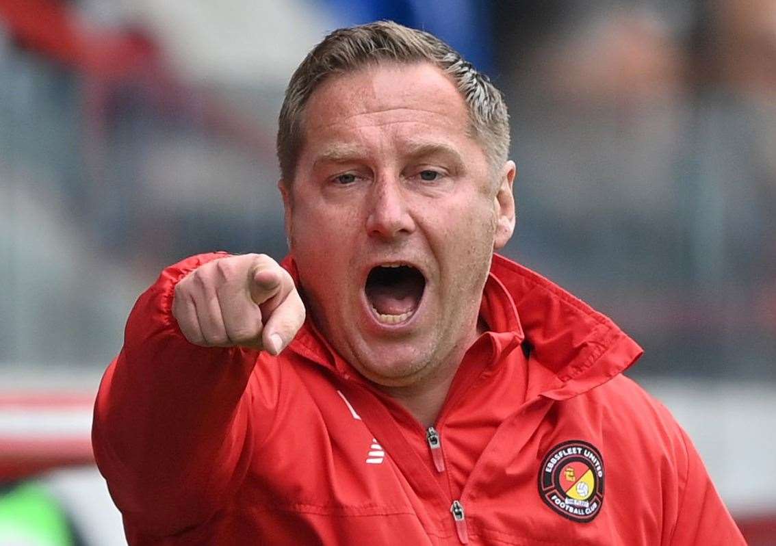 Ebbsfleet boss Dennis Kutrieb was not impressed with his team’s attitude at Slough. Picture: Keith Gillard