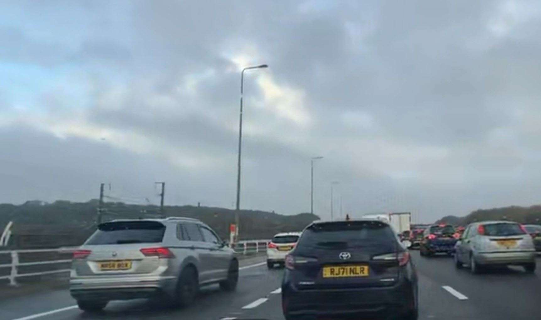 Three lanes on the A2 towards London were shut between the M2 and A227 in Gravesend due to a multi-vehicle crash