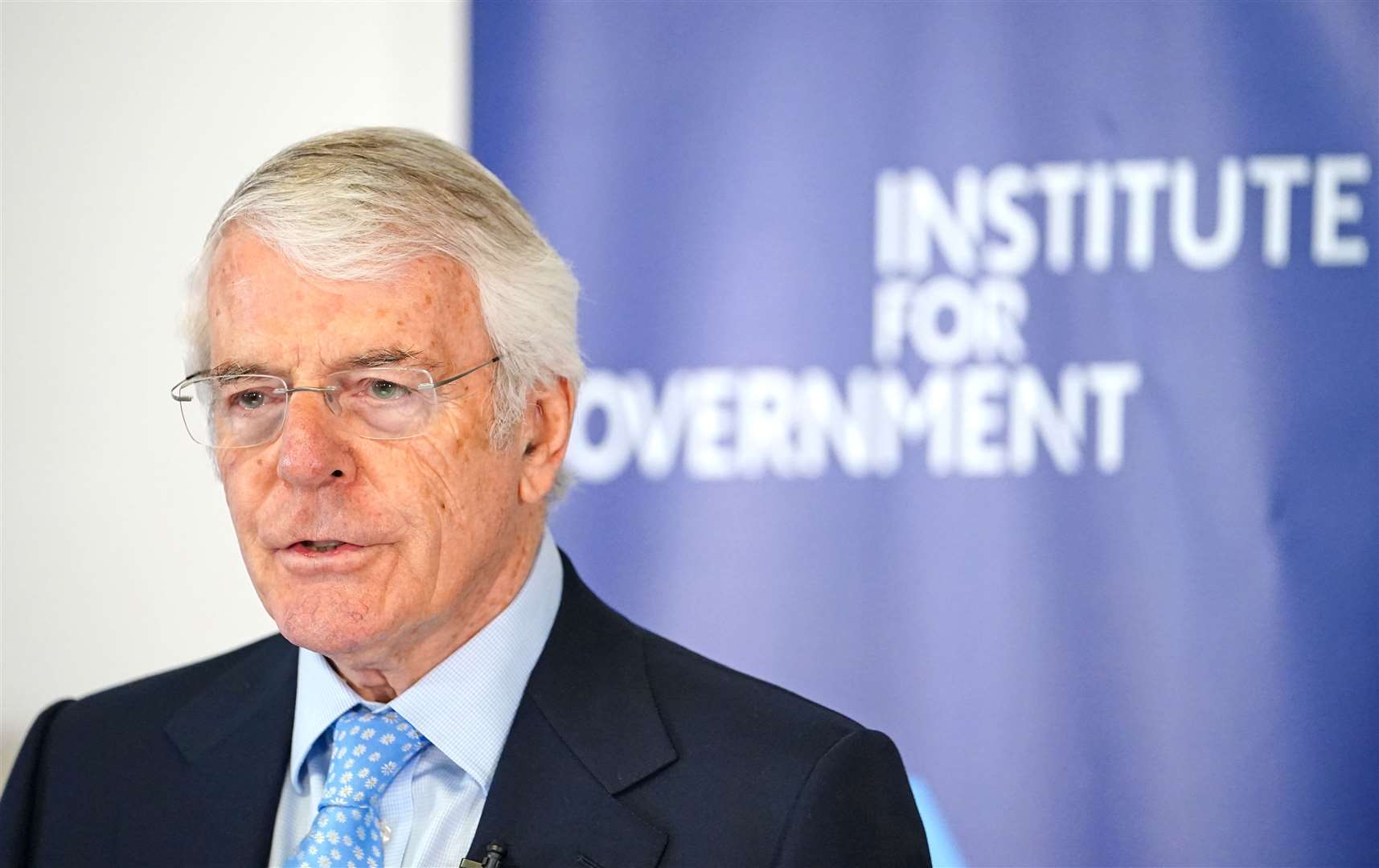 Former prime minister Sir John Major during his keynote speech at the Institute for Government (PA)
