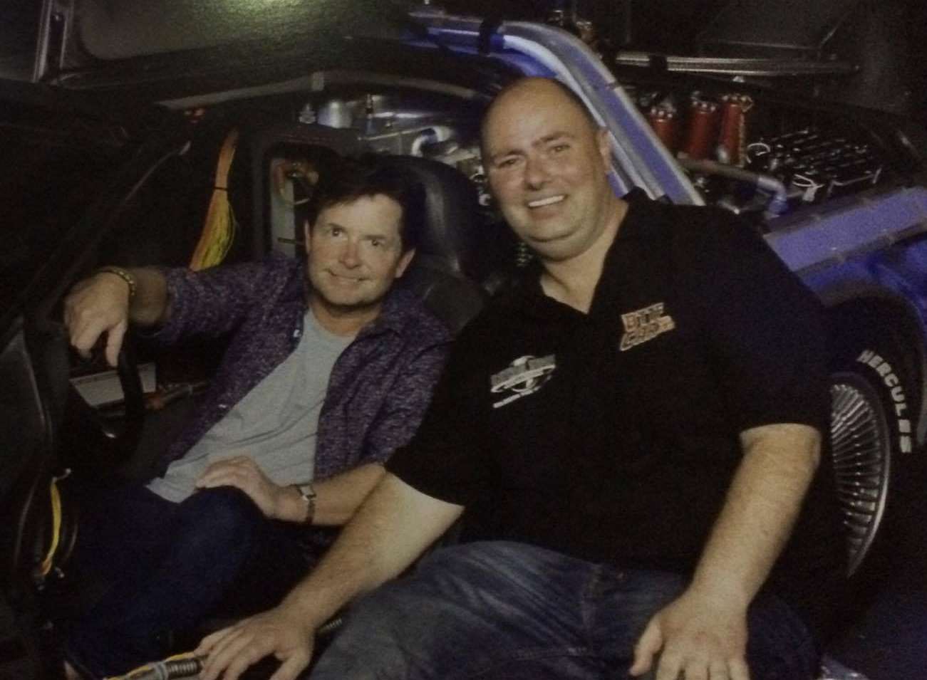 Michael J Fox and Steven Wickenden last year