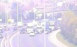 Emergency services are at the scene of a crash on the M25 near Dartford. Picture: Highways England (46272332)