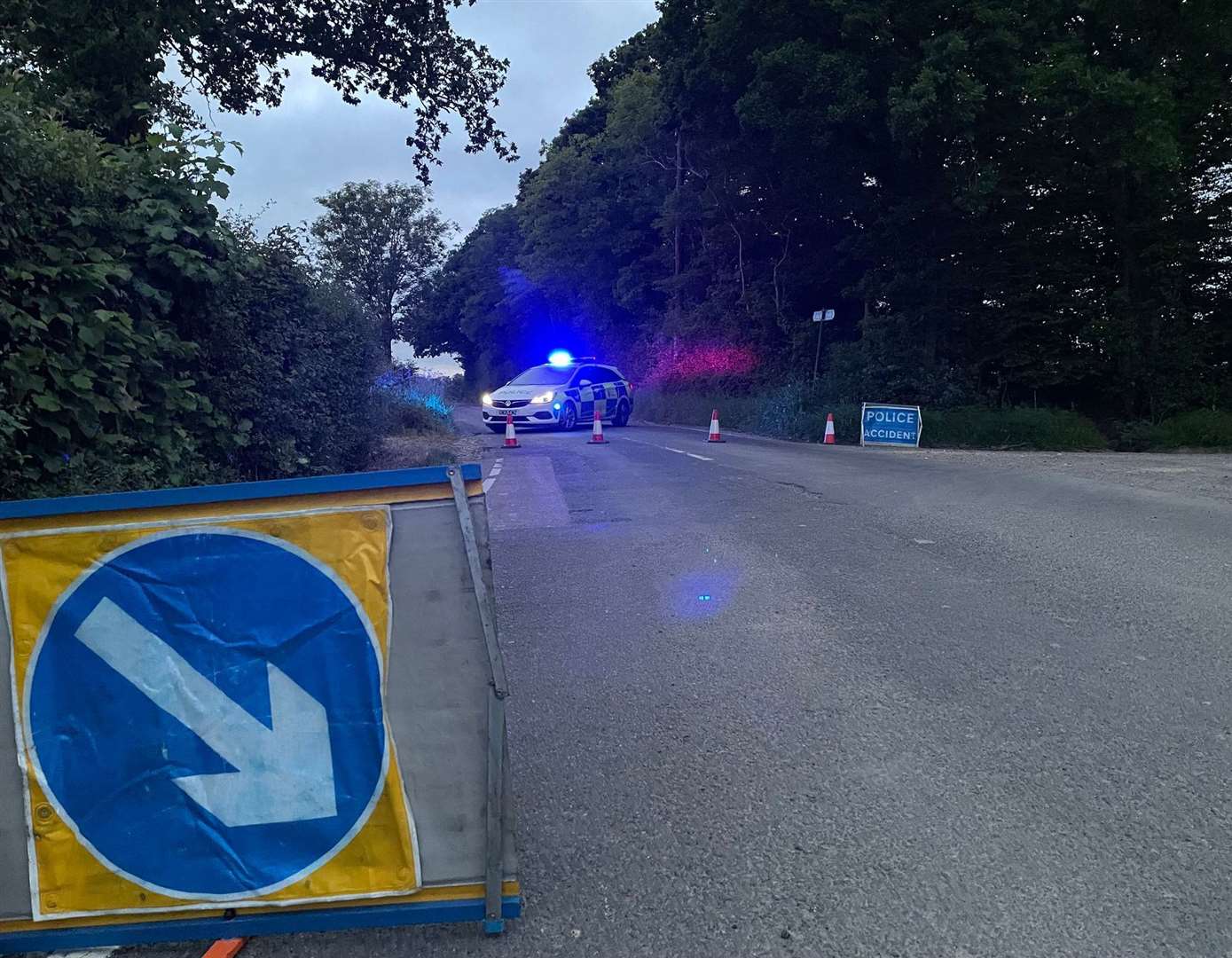 The crash happened at the junction of Bethersden Road and Plurenden Road in Woodchurch on Monday, June 5. Picture: BBC South East / Josie Hannett