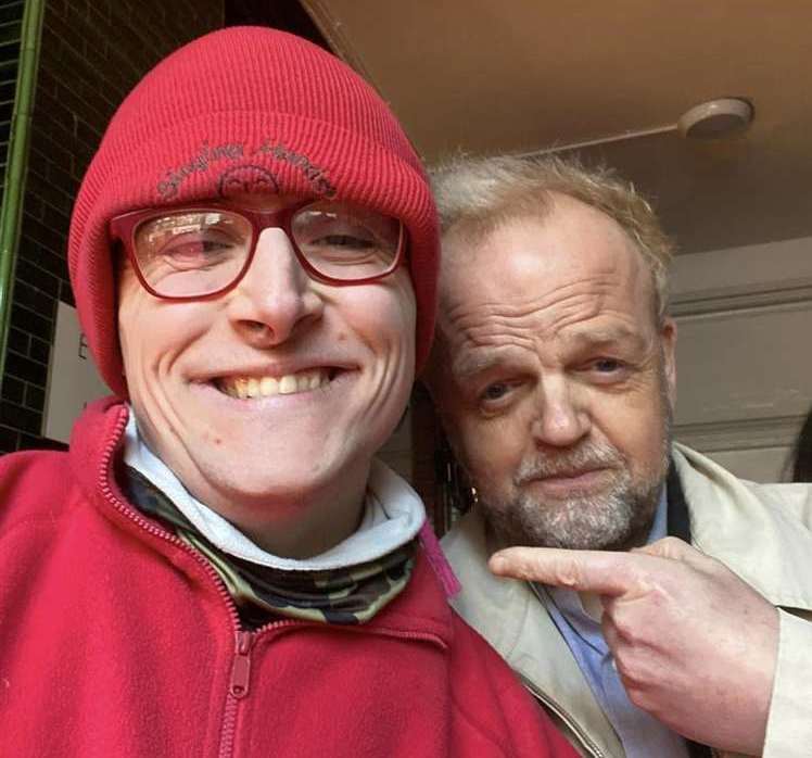 Jenkins with Toby Jones, who plays Norman in the new film, The Empire of Light. Photo: Wilfred Jenkins/PA