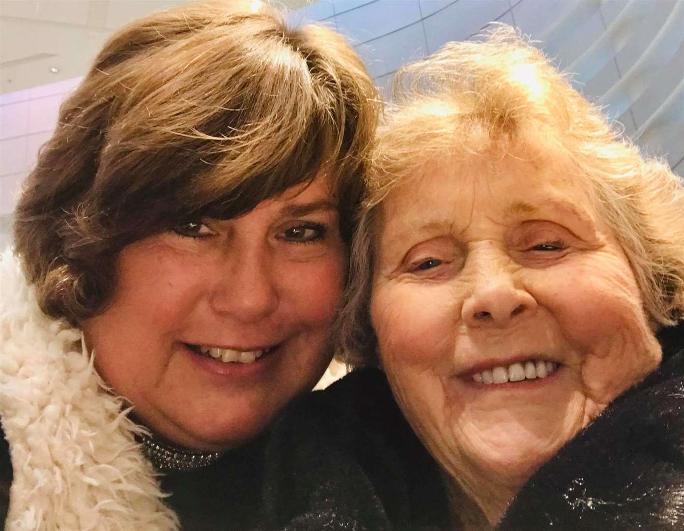 Jane Driscoll, from Sittingbourne, with her mum Rita who she had not seen for more than six months during the Covid-19 pandemic