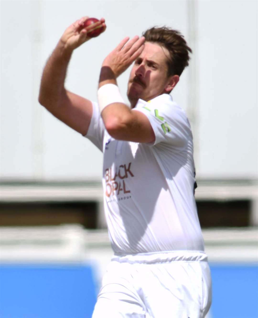 Matt Quinn took 3-14 as Somerset were restricted to 139 in their second innings. Picture: Barry Goodwin