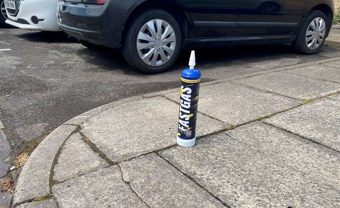 Dozens of laughing gas canisters were left among the litter in Kemsing Gardens, Canterbury