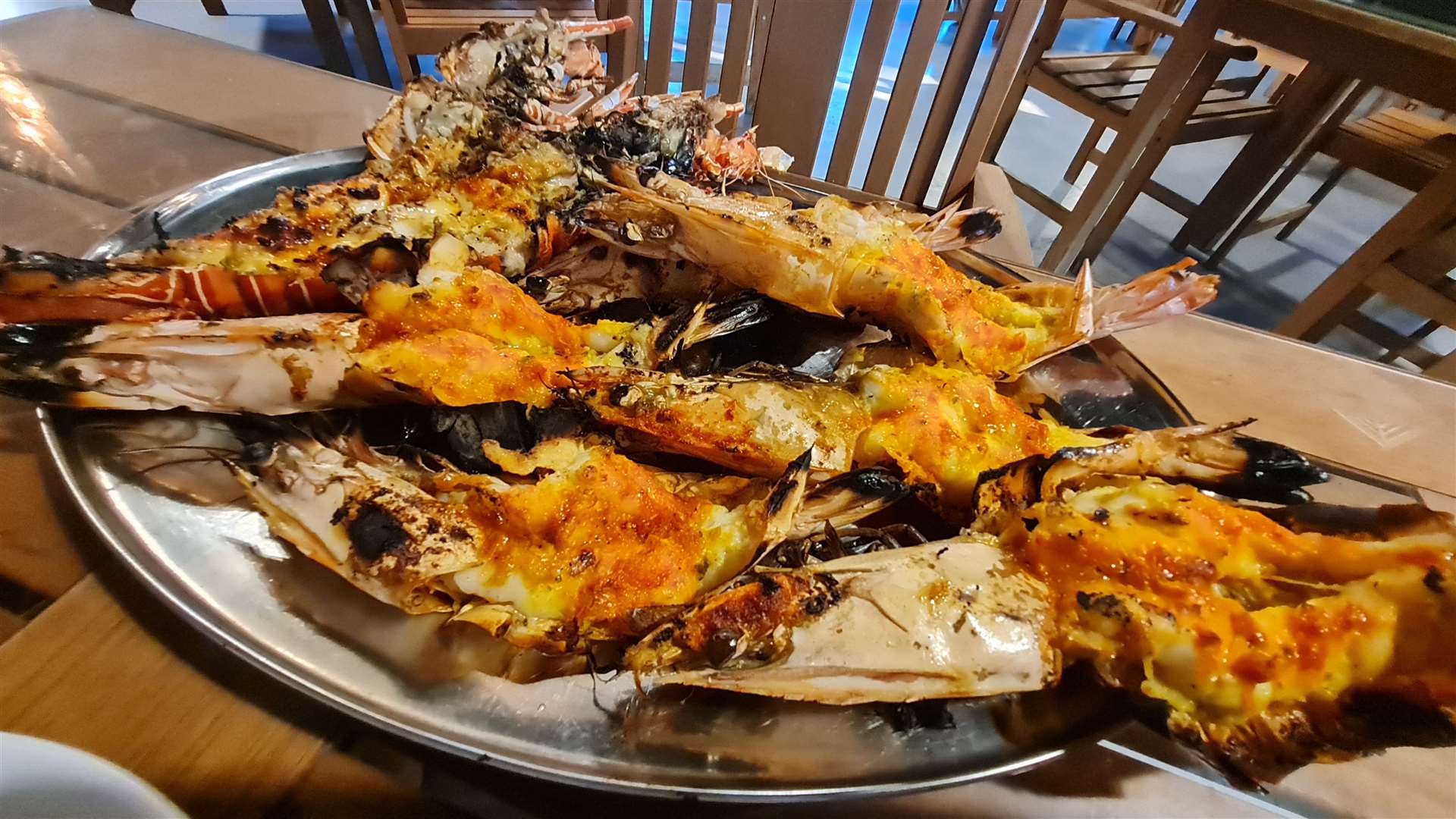 A seafood feast at the Souq Al Bahar restaurant in Jumeiriah
